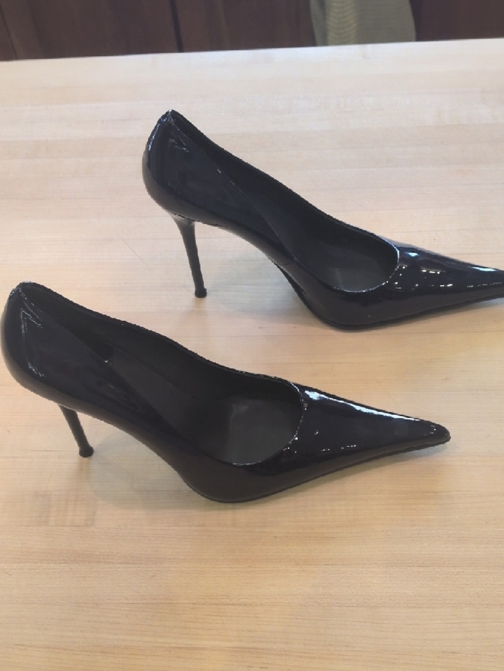 Jeffrey Campbell Navy Risktaker Pointed Toe Stiletto Heels Size 7.5 - Picture 6 of 13